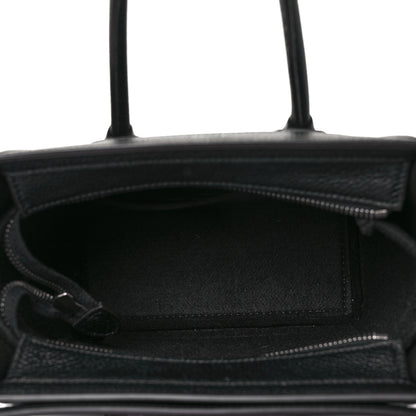 Celine Drummed Calfskin Nano Luggage Black 8 of 19