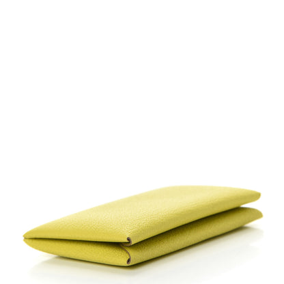 Hermes Chevre Mysore Calvi Card Case Lime 4 of 8