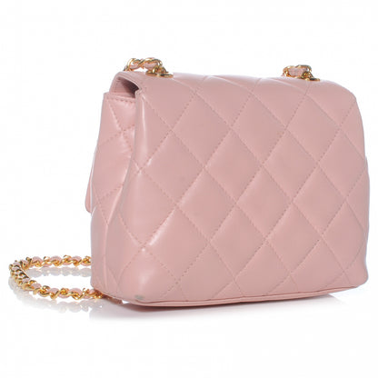 Chanel Lambskin Camellia Mini Flap Pink 3 of 8
