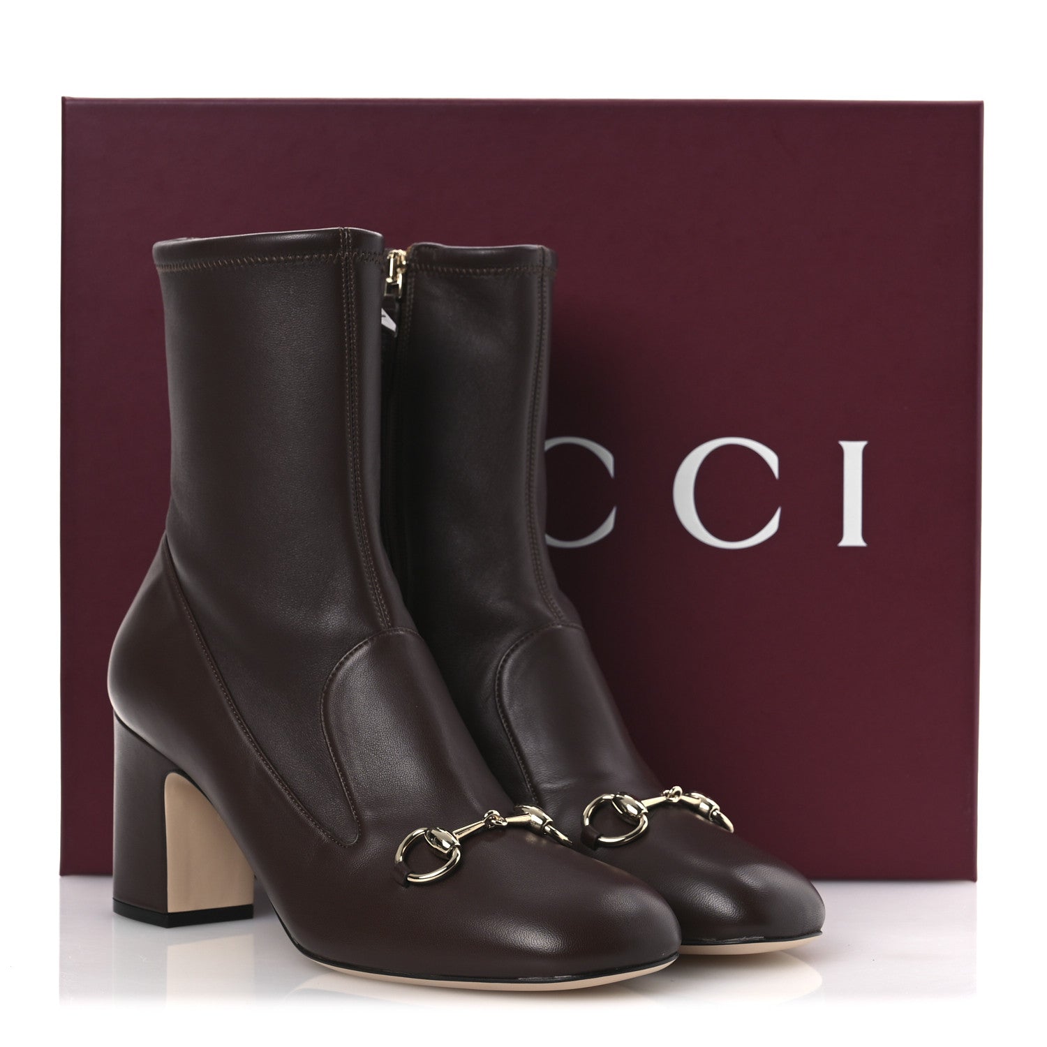Gucci Nappa Horsebit Ankle Boots 39 Brown 11 of 11