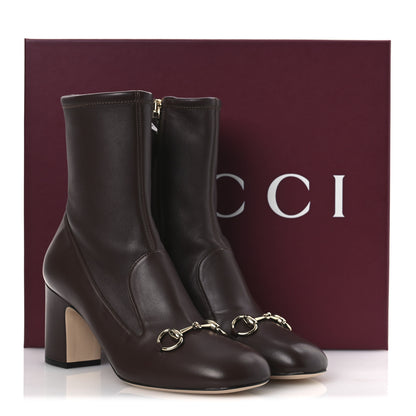 Gucci Nappa Horsebit Ankle Boots 39 Brown 11 of 11