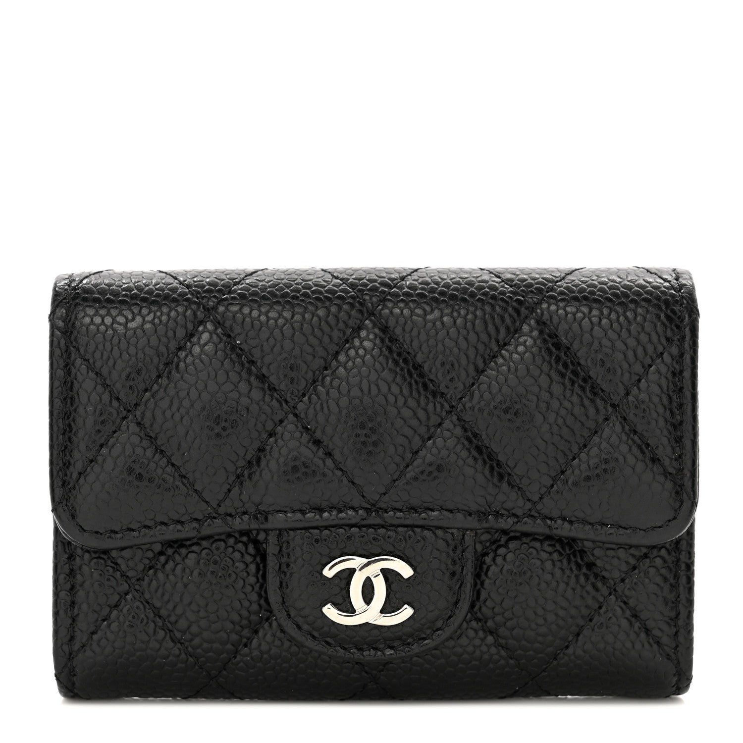Chanel Caviar Quilted Flap Card Holder Black 1 of 9
