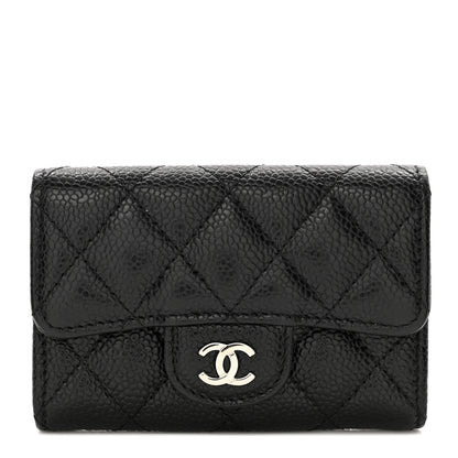 Chanel Caviar Quilted Flap Card Holder Black 1 of 9