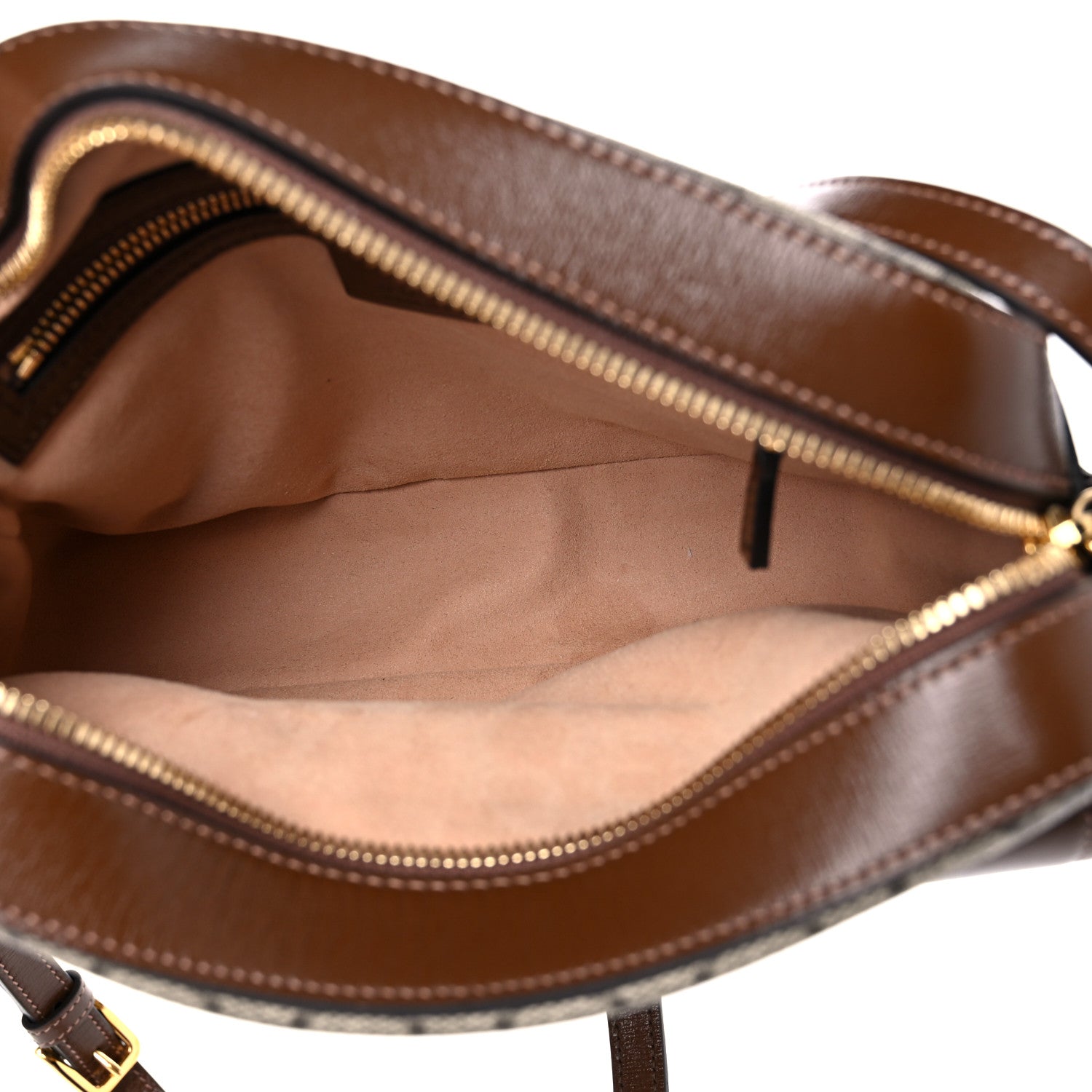 Gucci GG Supreme Monogram Small Horsebit 1955 Shoulder Bag Beige Brown Sugar 5 of 12