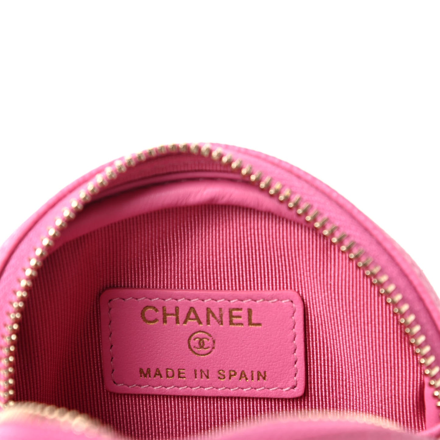 Caviar Quilted Zip Around Classic Coin Purse Pink