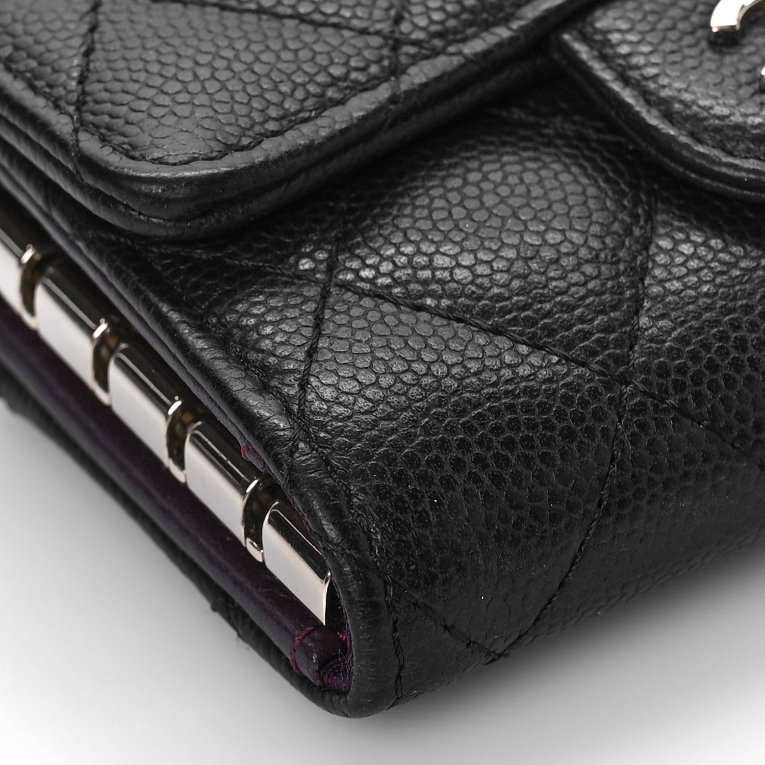 Chanel Caviar Quilted Classic 4 Key Holder Wallet Black 9 of 11