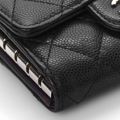 Chanel Caviar Quilted Classic 4 Key Holder Wallet Black 9 of 11