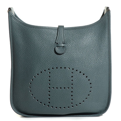 Hermes Taurillon Clemence Evelyne PM Bleu Orage 15 of 28