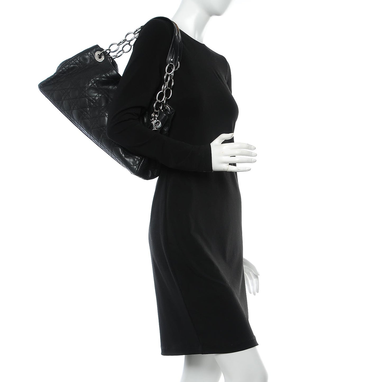 Lambskin Cannage Soft East West Tote Black