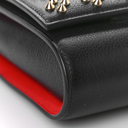 Christian Louboutin Calfskin Spikes Loubinthesky Paloma Crossbody Phone Case Black Multicolor 7 of 8