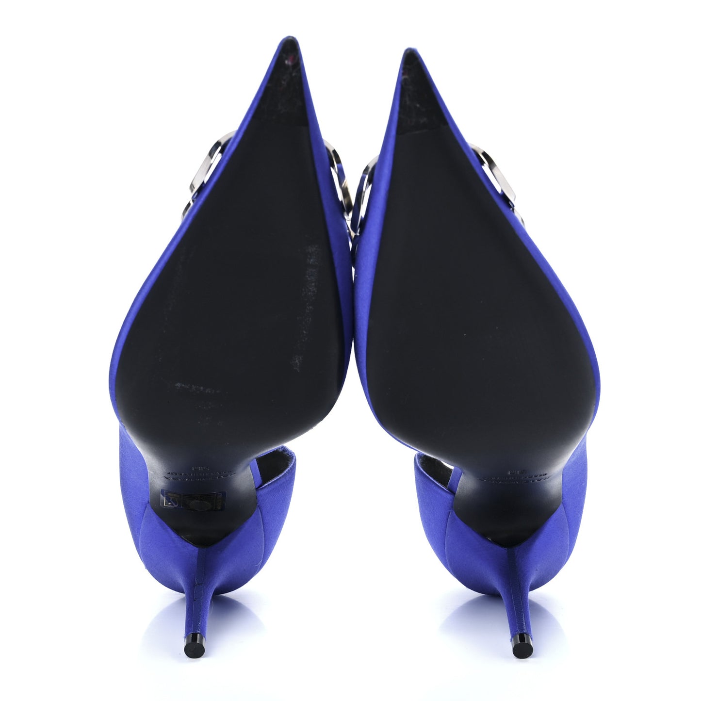 Satin Talon d'Orsay Pumps 38 Bleu