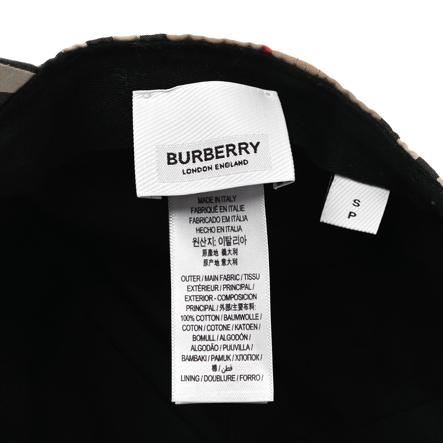バーバリー　98cm Burberry Cotton Vintage Check Monogram Baseball Hat S Archive