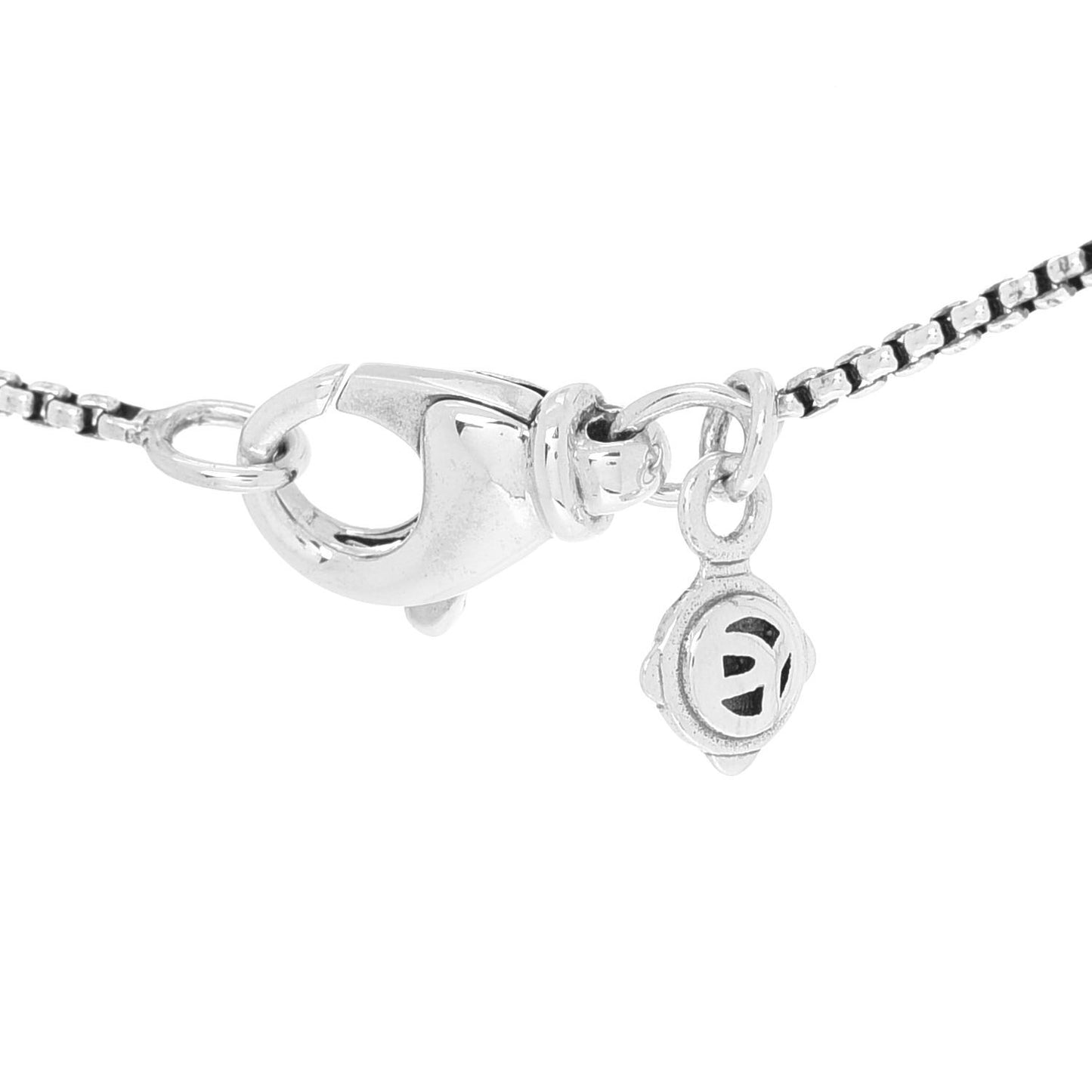 Sterling Silver Citrine 8mm Petite Chatelaine Pendant Necklace