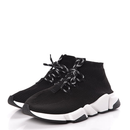 Balenciaga Knit Womens Speed Lace Up Sneakers 42 Black 3 of 10