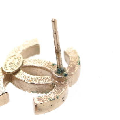 Chanel Crystal CC Earrings Gold 5 of 6