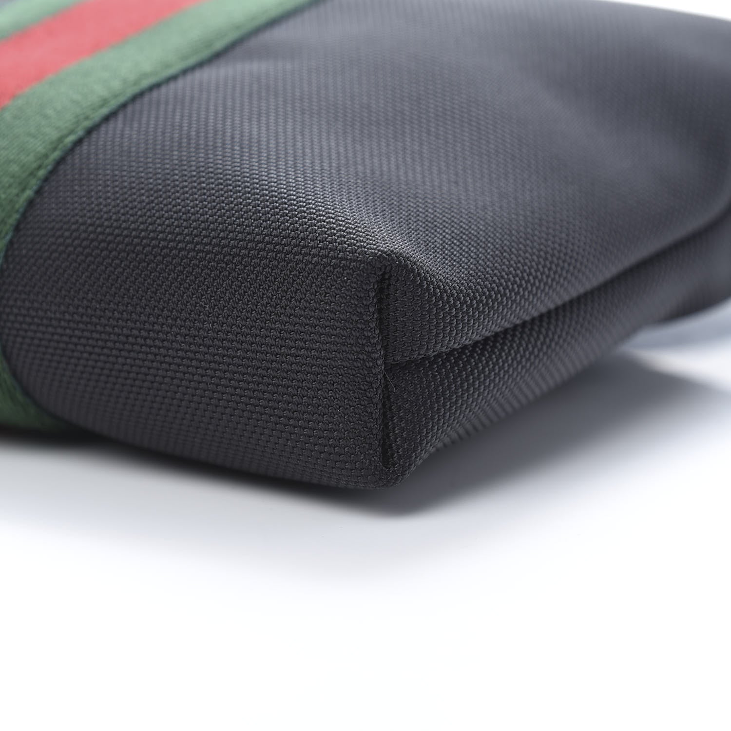 Gucci Techno Canvas Selleria Calfskin Web Small Flat Messenger Bag Black 10 of 10
