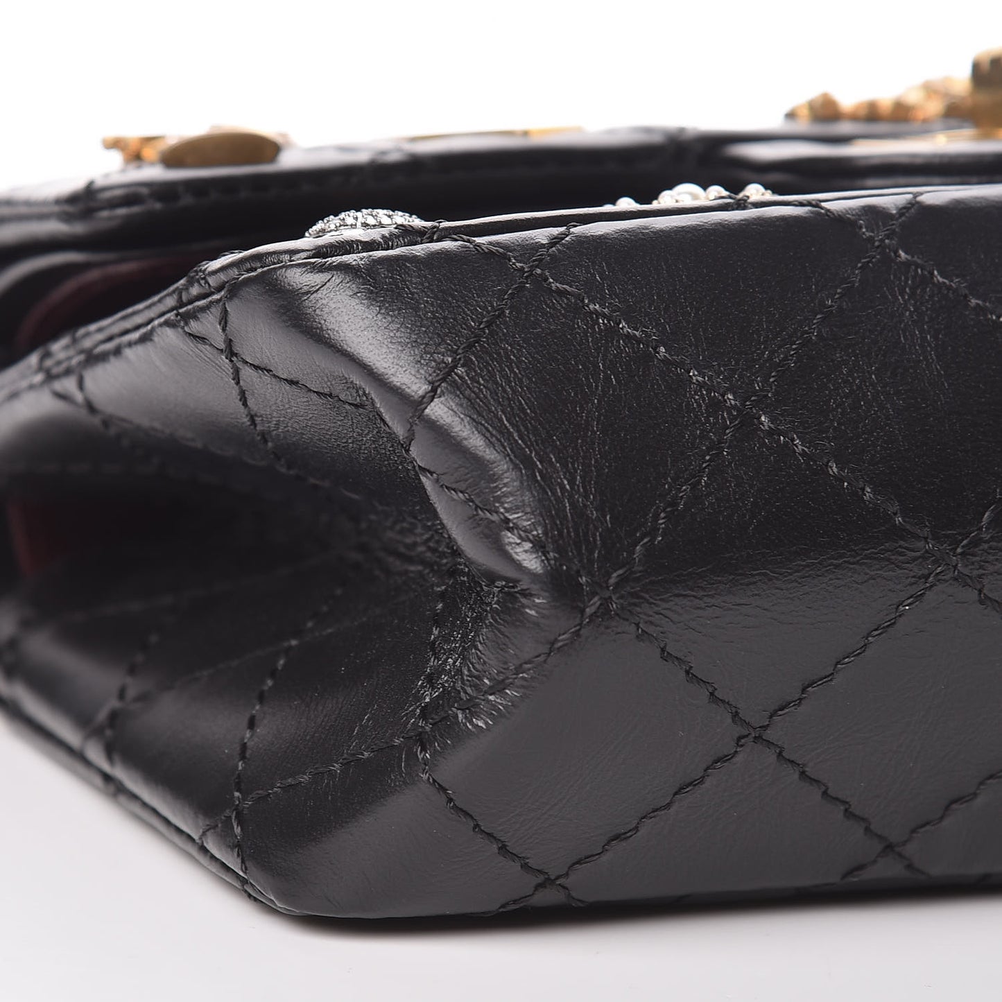 Aged Calfskin Lucky Charms 2.55 Reissue 224 Flap Black