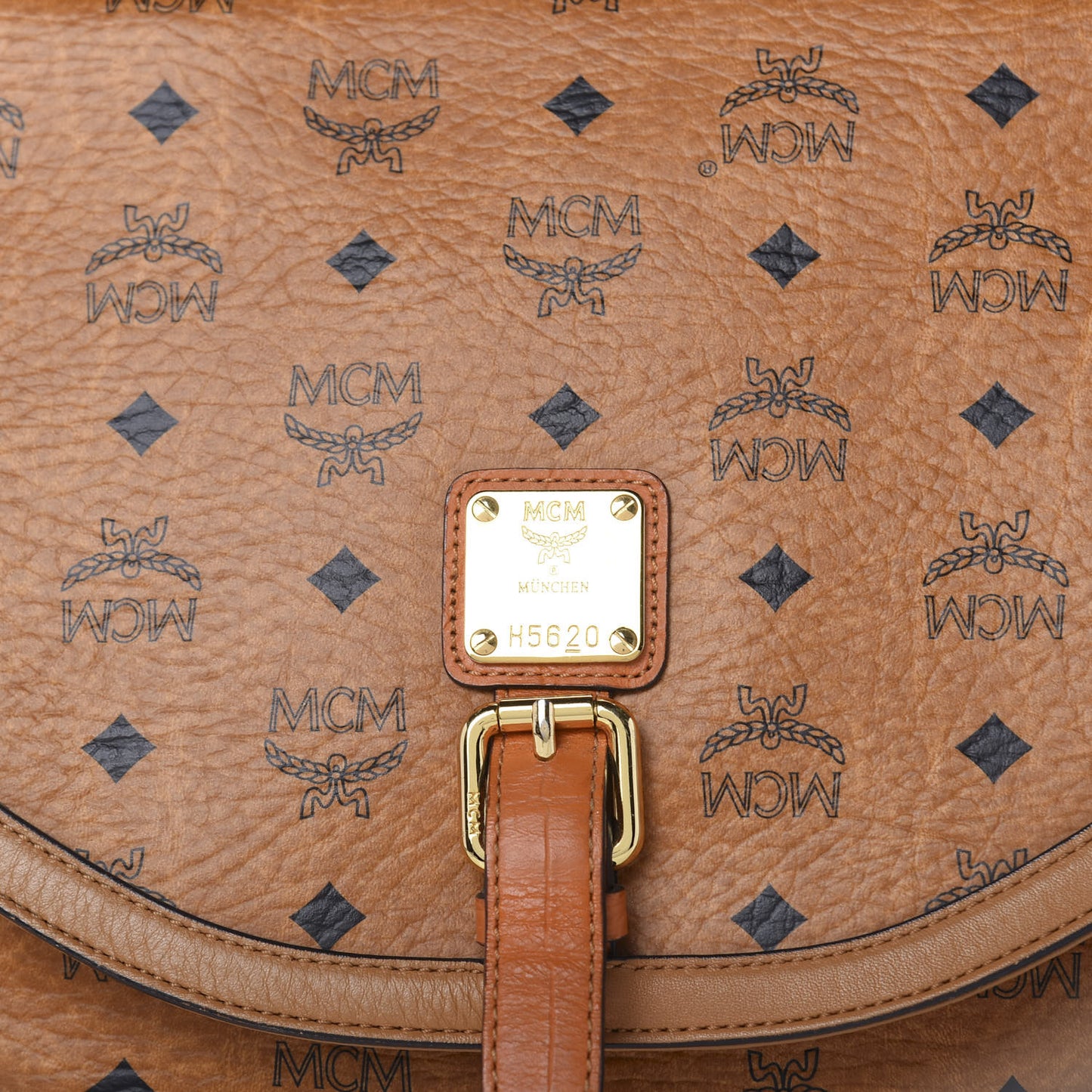 Visetos Top Handle Satchel Cognac