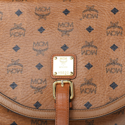 MCM Visetos Top Handle Satchel Cognac 10 of 10