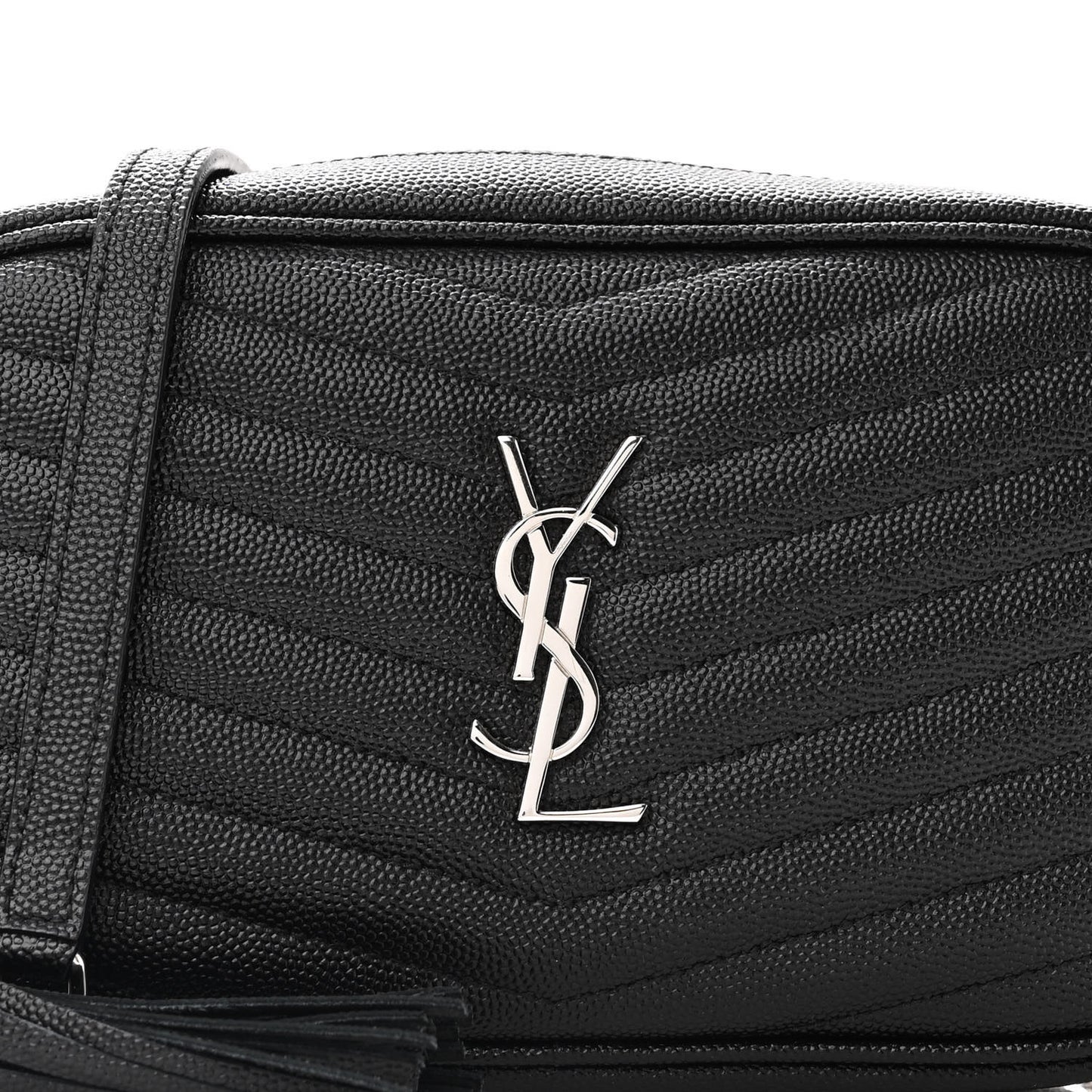 Grain De Poudre Matelasse Monogram Mini Lou Camera Bag Black