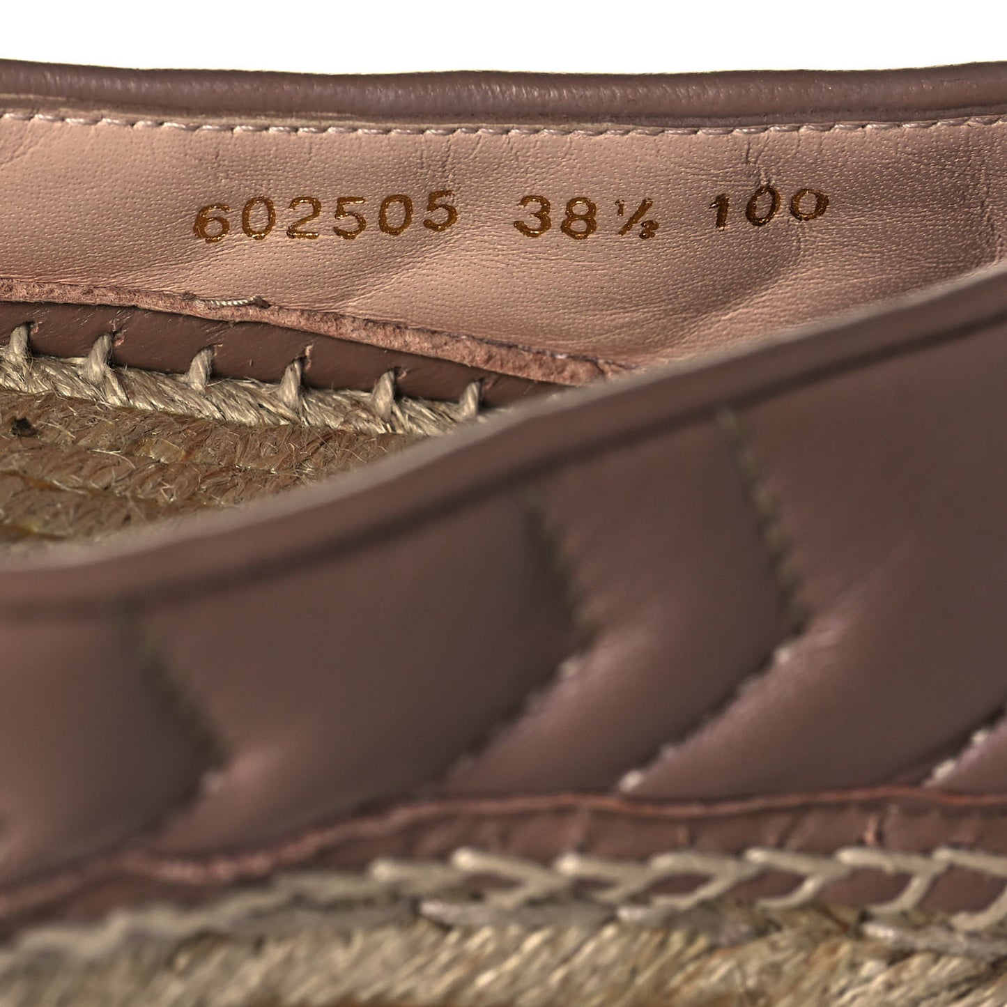 Nappa Matelasse GG Marmont Espadrilles 38.5 Tan