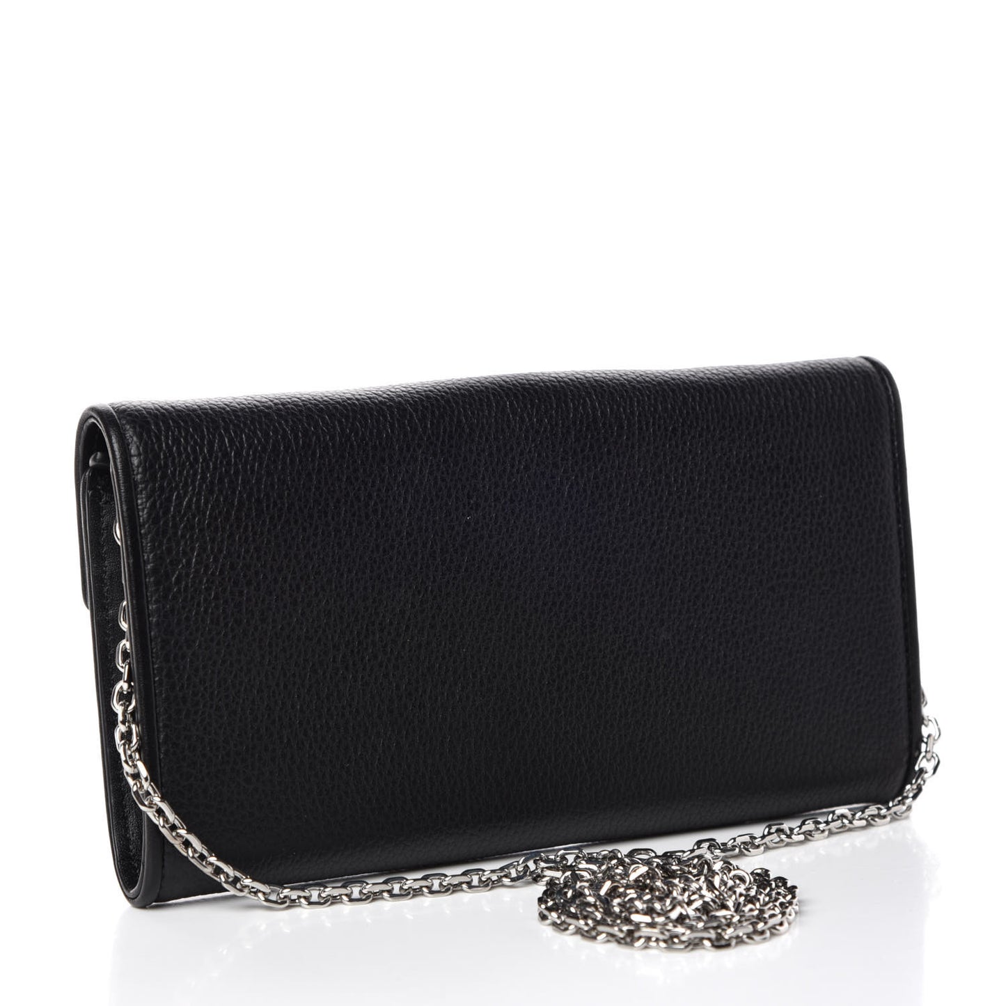 Calfskin Large Patricia Wallet On Chain Black