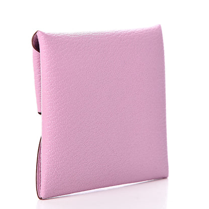 Hermes Chevre Mysore Bastia Coin Purse Mauve Sylvestre 3 of 8