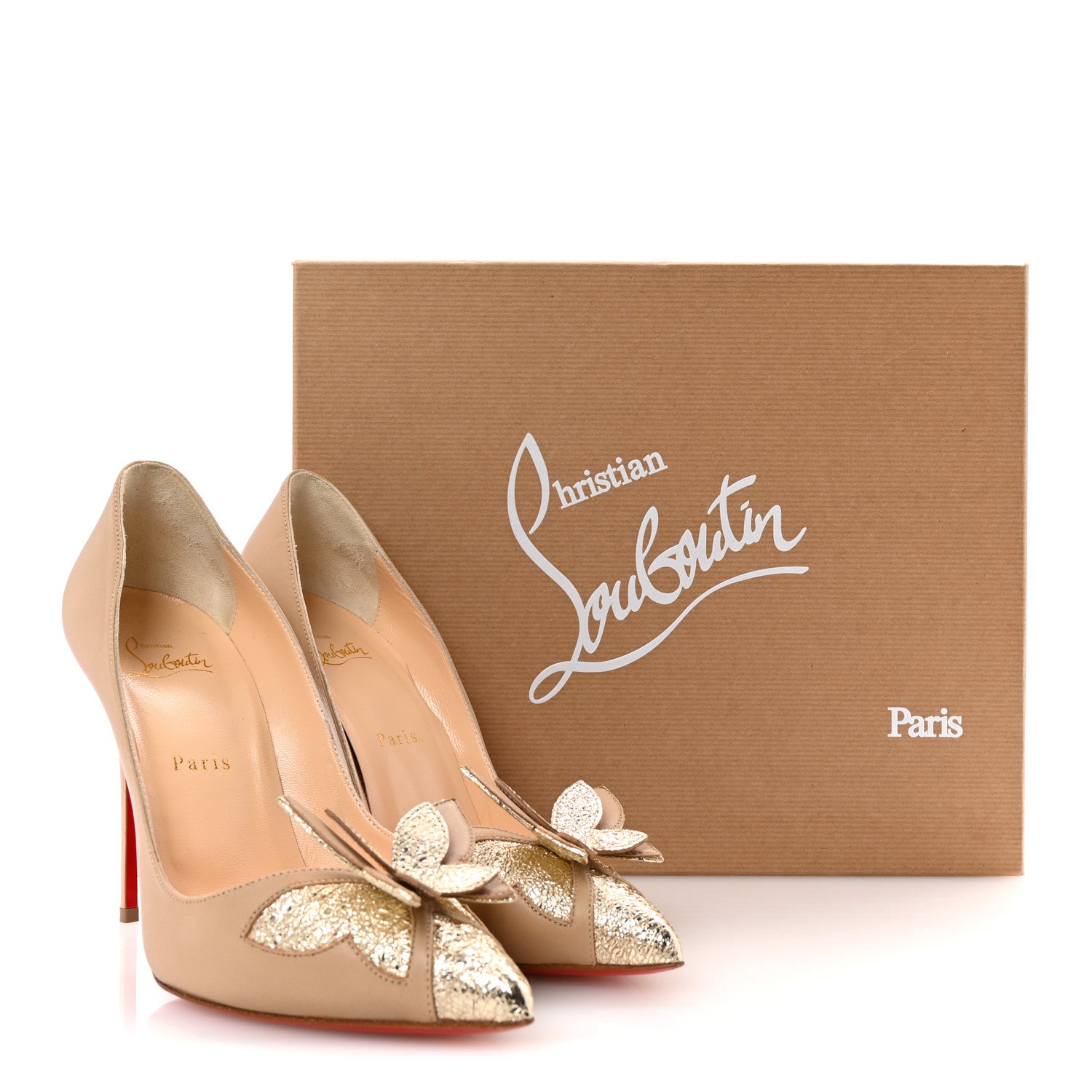 Christian Louboutin Nappa Maripopump Butterfly Pump 39.5 Nude 11 of 11