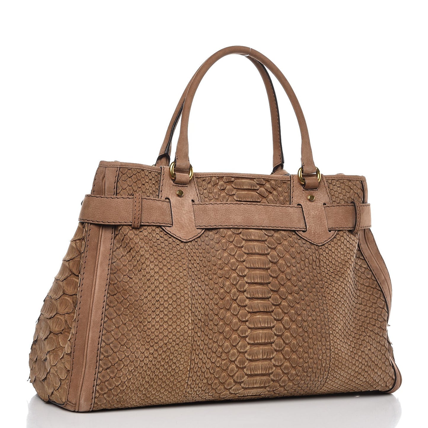 Python Large GG Running Tote Brown