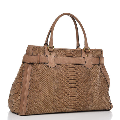 Gucci Python Large GG Running Tote Brown 3 of 10