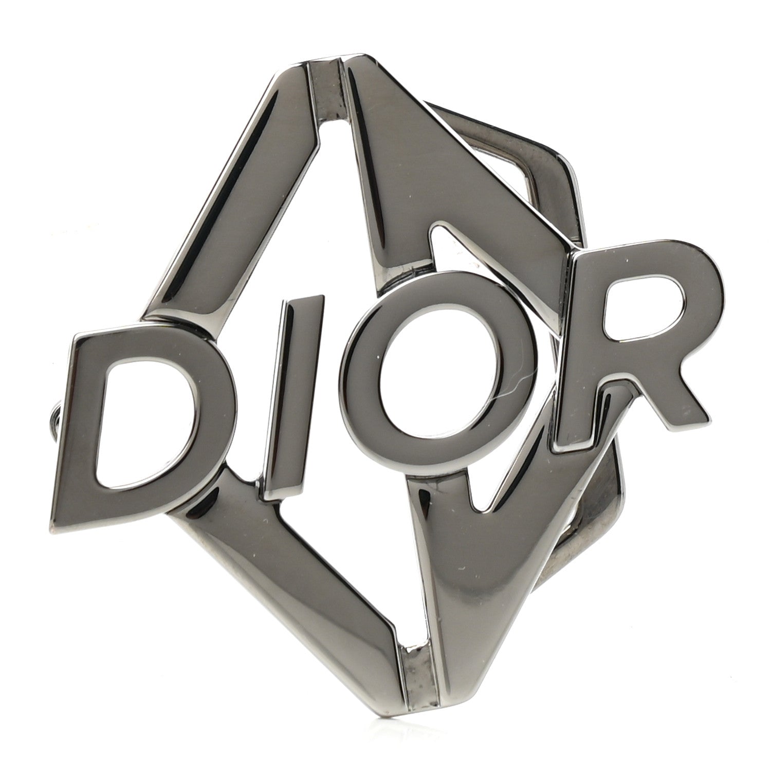 Christian Dior Palladium CD Diamond Belt Buckle 1 of 4