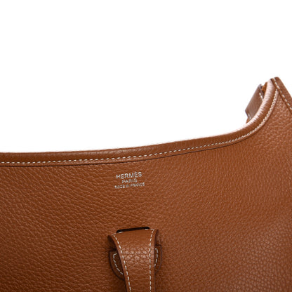 Hermes Taurillon Clemence Evelyne III PM Gold 8 of 9