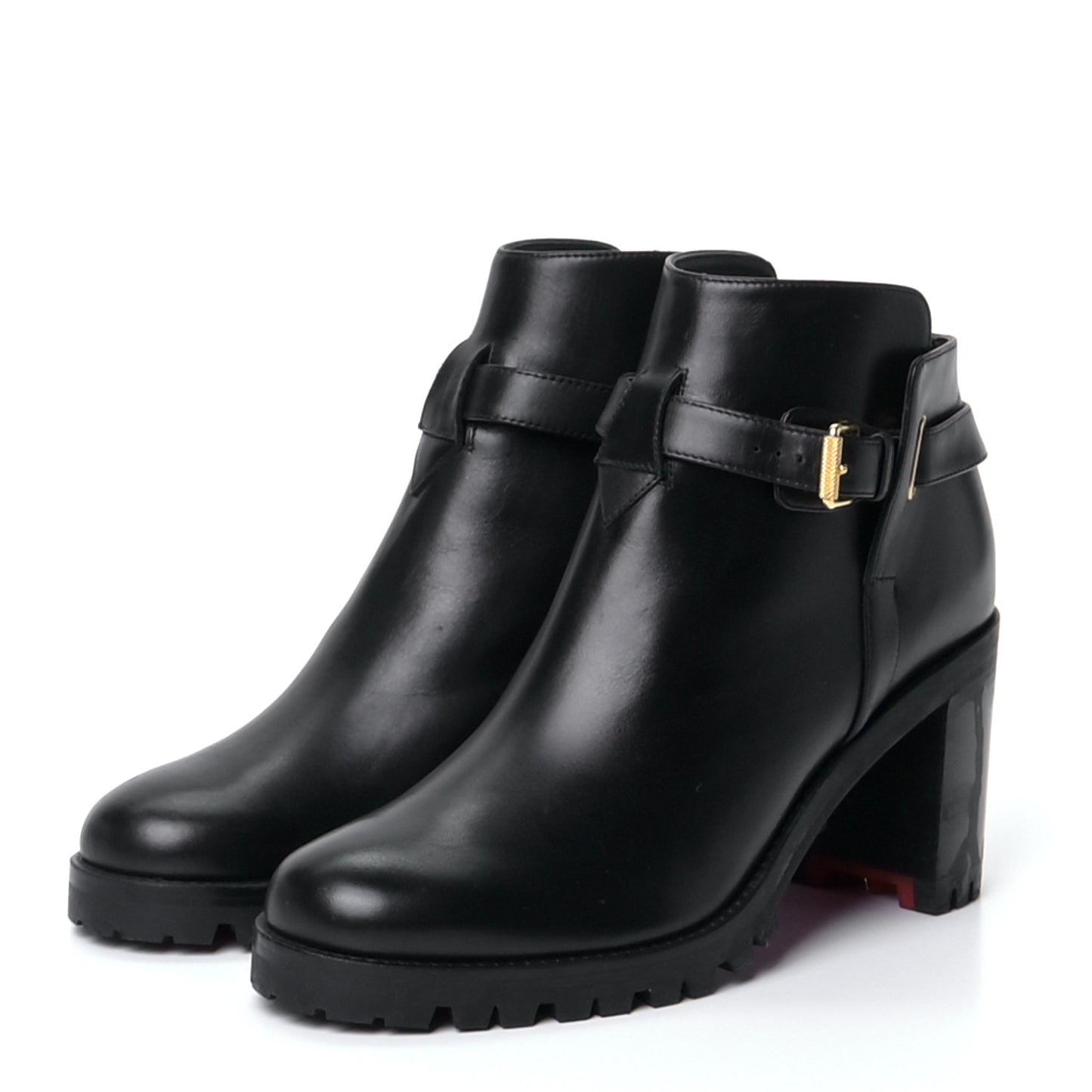 Calfskin Communa 70 Ankle Boots 36.5 Black