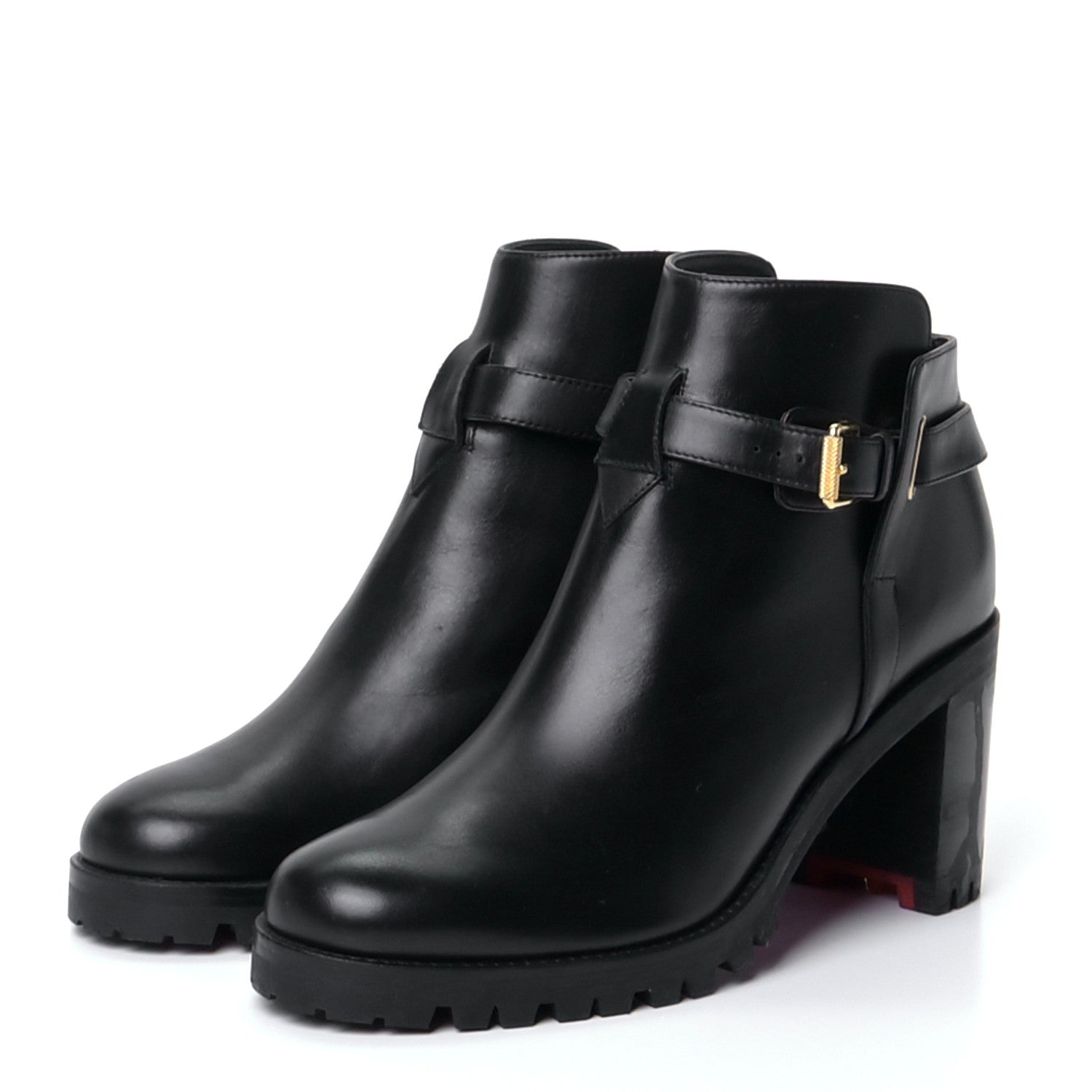 Christian Louboutin Calfskin Communa 70 Ankle Boots 36.5 Black 2 of 10