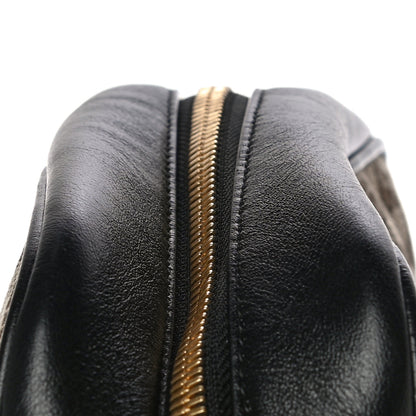 Gucci Monogram Matelasse Diagonal Small GG Marmont Chain Shoulder Bag Beige Black 15 of 16