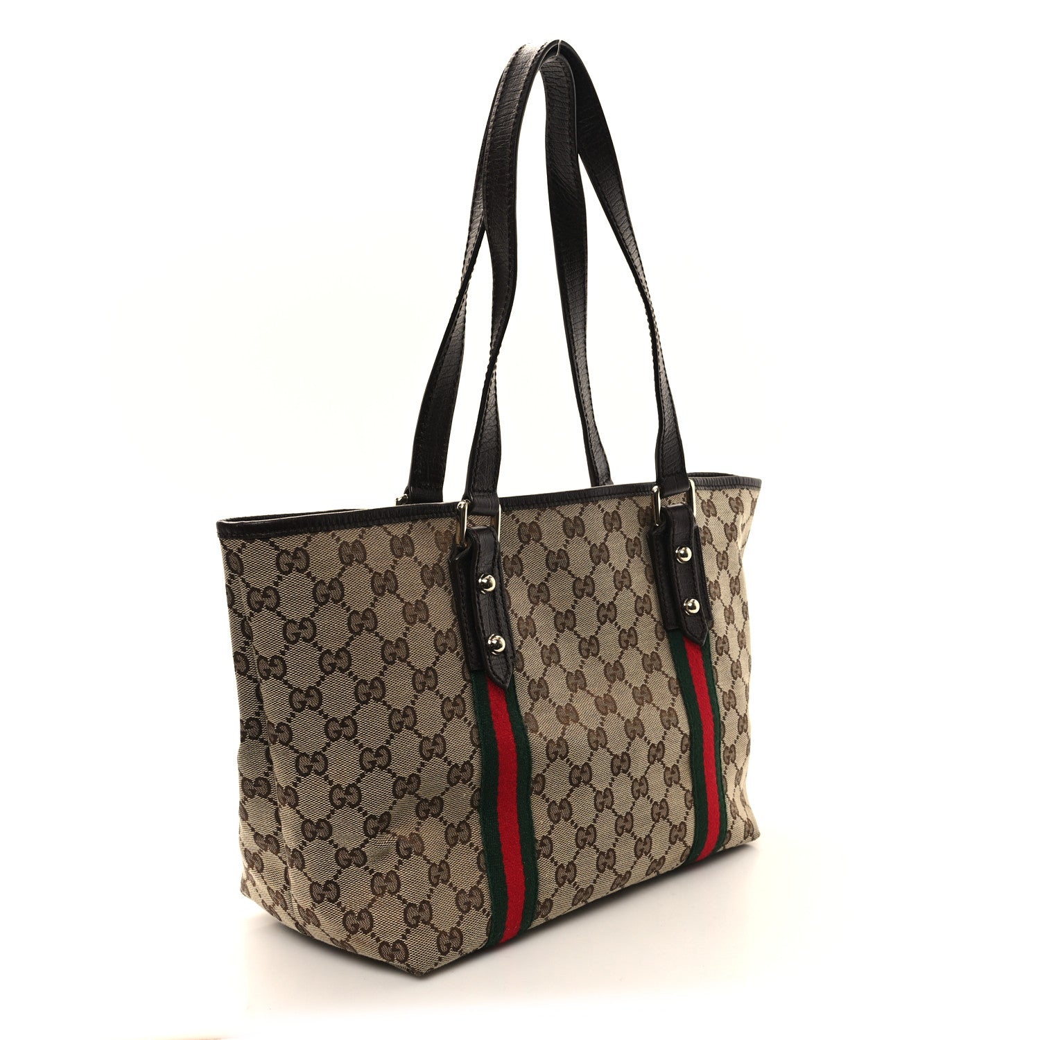 Gucci Monogram Medium Jolicoeur Tote Dark Brown 3 of 10