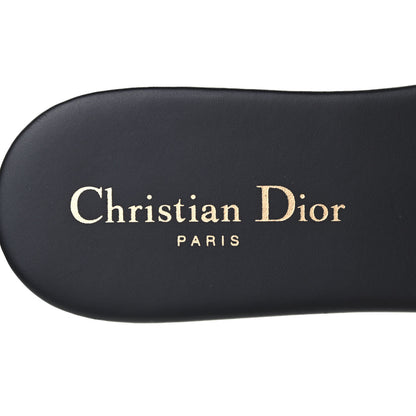 Christian Dior Canvas Embroidered Dway Mules Slide Sandals 37 Deep Blue 6 of 8