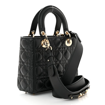 Christian Dior CHRISTIAN DIOR Lambskin Cannage Small My ABCDior Lady Dior Black 3 of 11