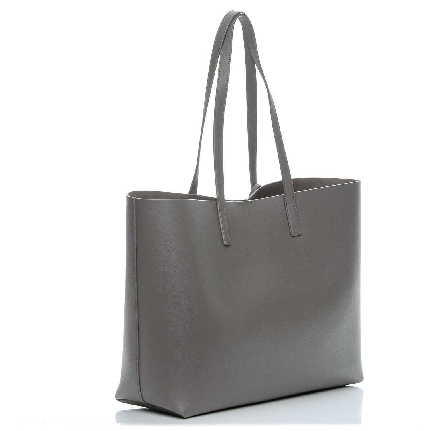 Saint Laurent Calfskin Large Shopping Tote Fog 3 of 9