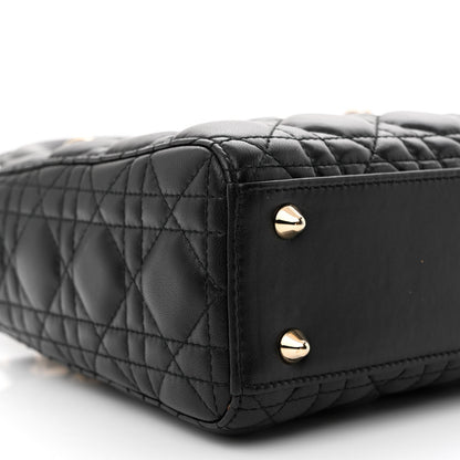 Christian Dior Lambskin Cannage Small Lucky Badges My Lady Dior Black 9 of 10