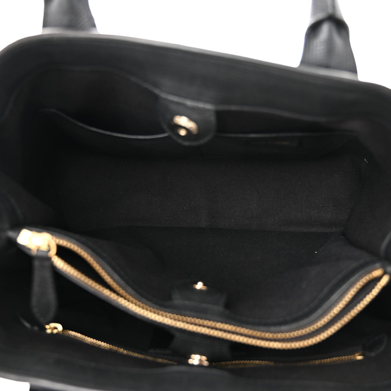 Burberry Derby Calfskin House Check Medium Banner Tote Black 5 of 13