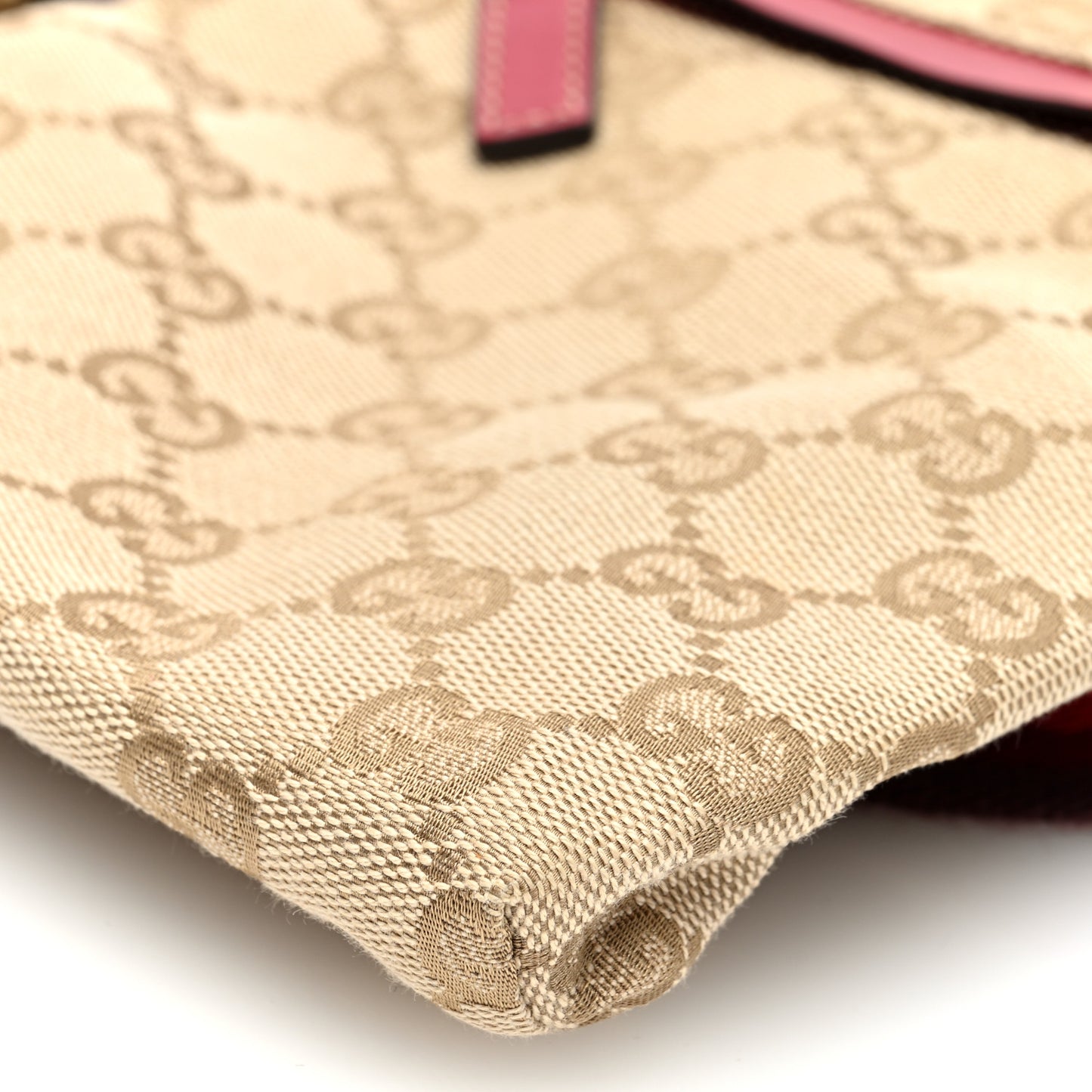 GG Monogram Double Pocket Belt Bag Red