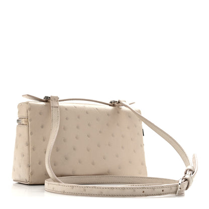 Loro Piana Ostrich L19 Extra Pocket Pouch Light Travertine 3 of 12