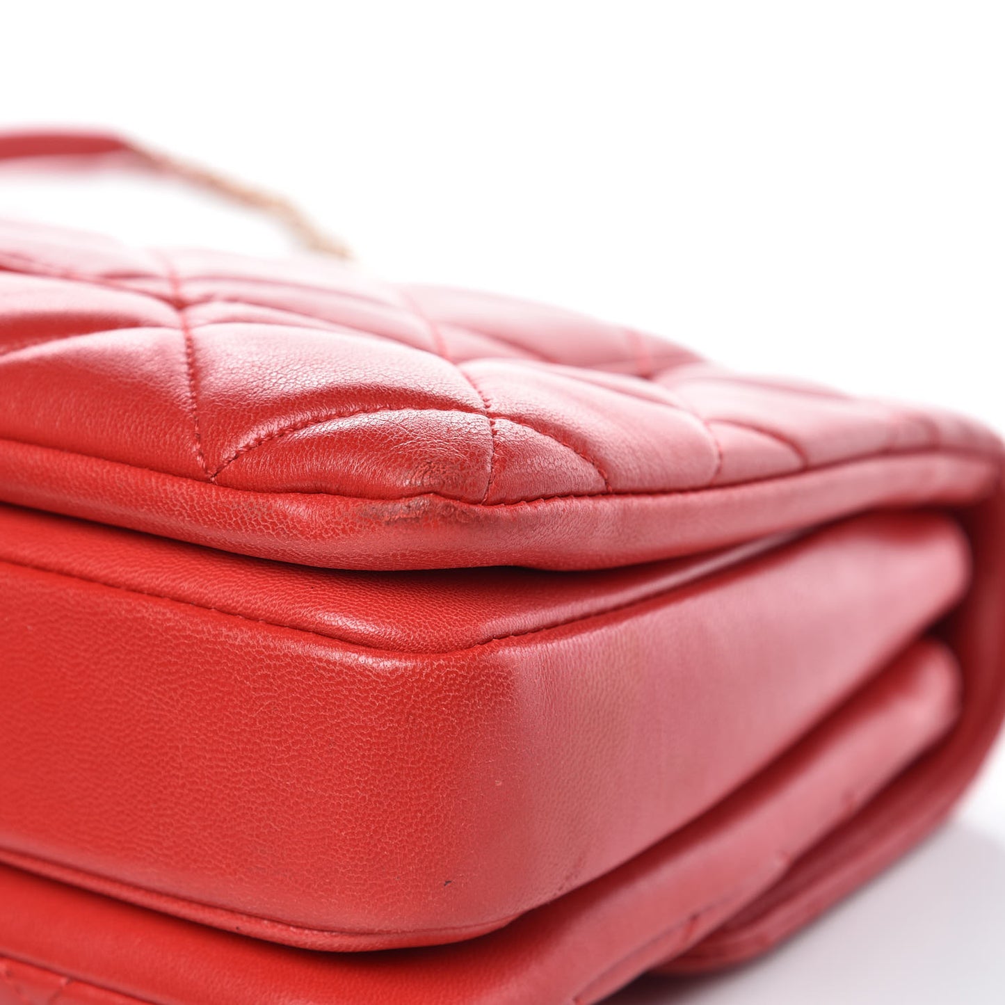 Lambskin Quilted Small Trendy CC Dual Handle Bag Red