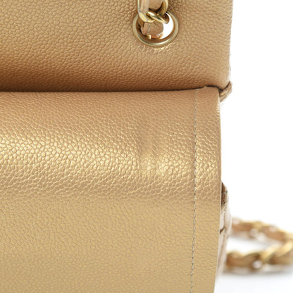 Chanel Pearly Caviar Quilted Jumbo Double Flap Gold 14 of 18