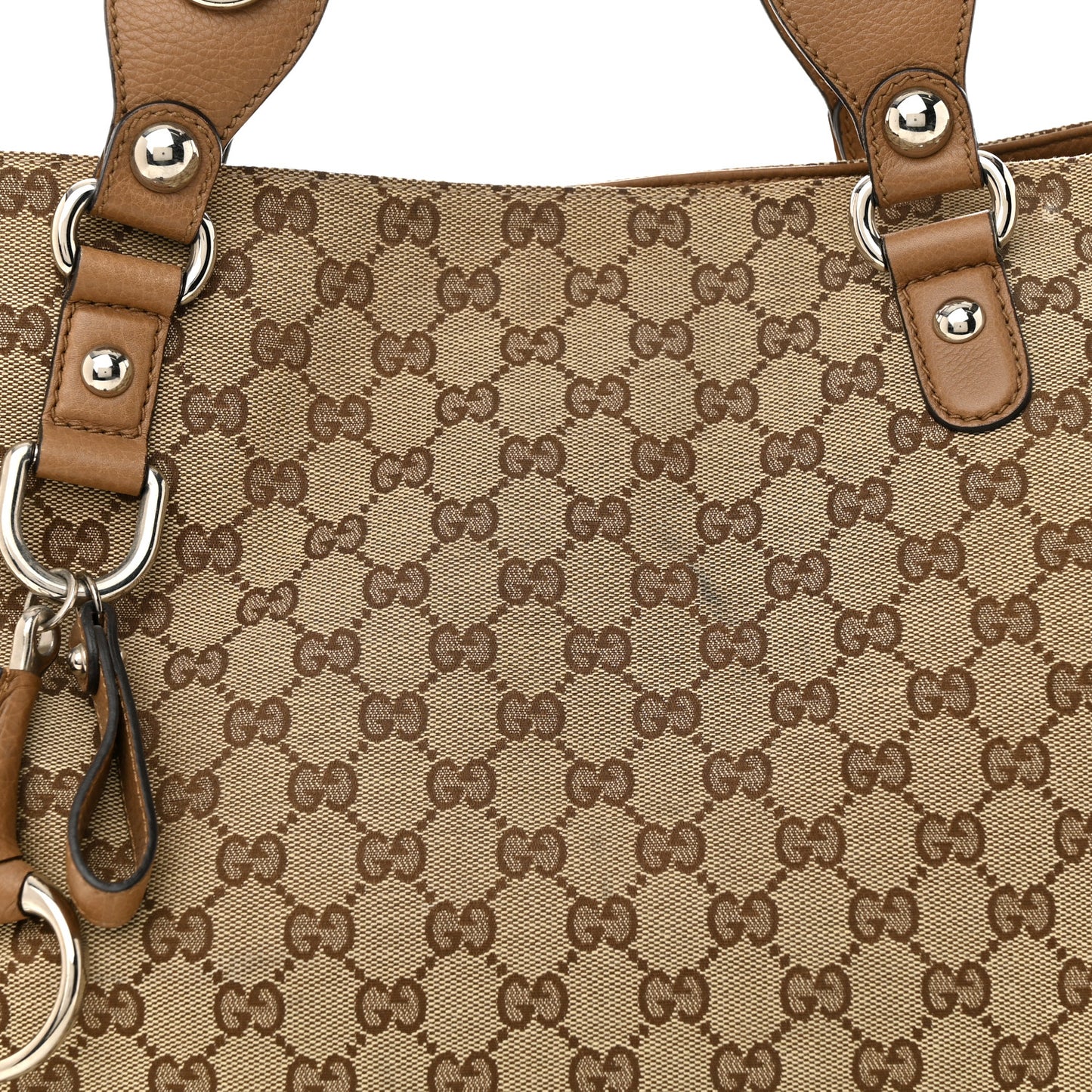 Monogram Medium Icon Bit Tote Light Brown