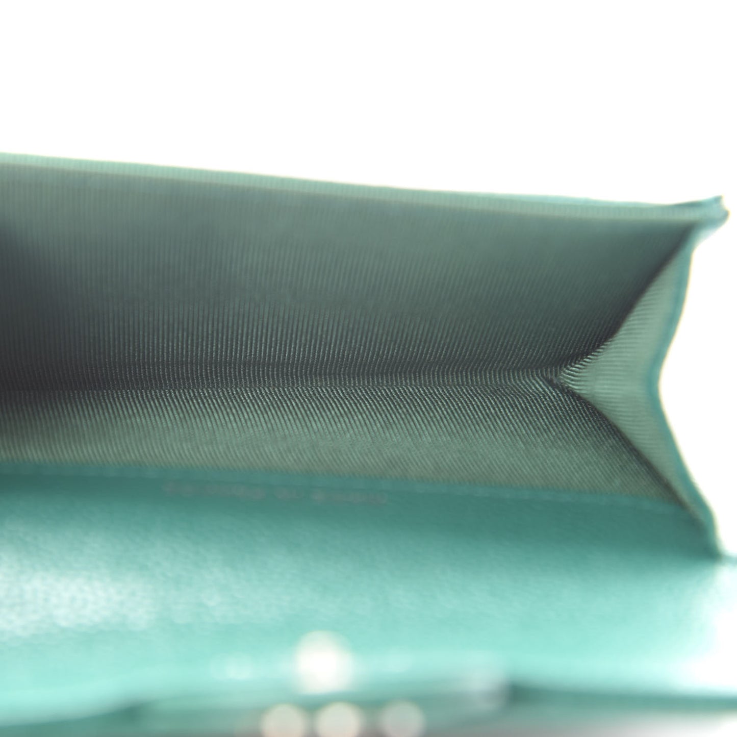 Caviar Quilted Flap Card Holder Wallet Green