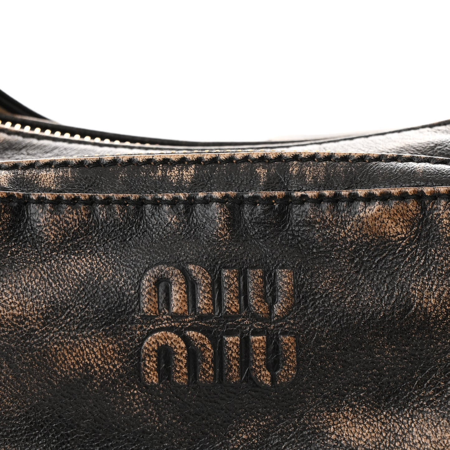 Distressed Nappa Pocket Bag  Sand Coffee