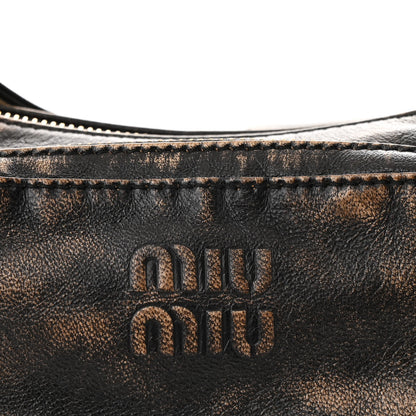 Miu Miu Distressed Nappa Pocket Bag  Sand Coffee 7 of 9