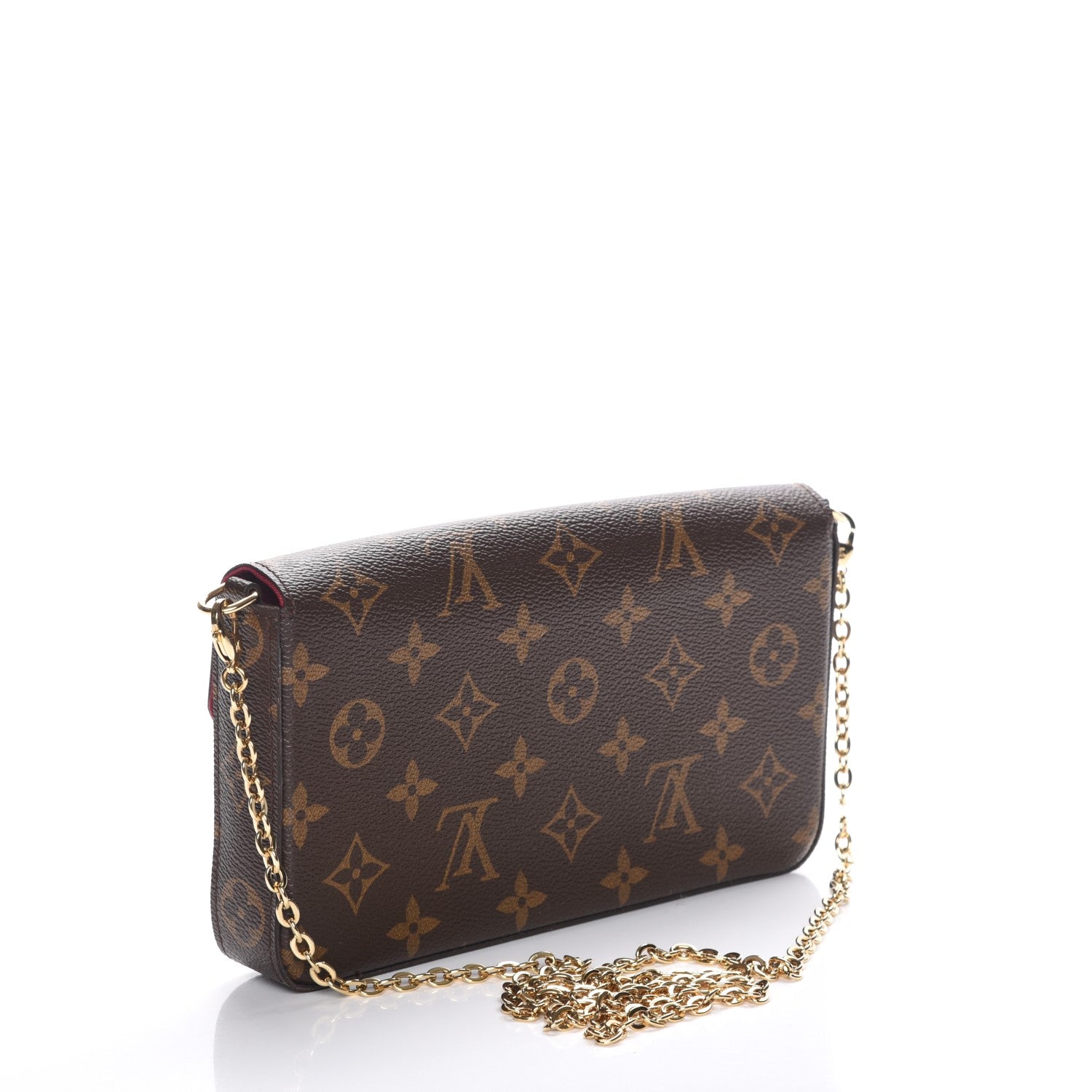 Louis Vuitton Monogram Pochette Felicie Chain Wallet Fuchsia 3 of 8